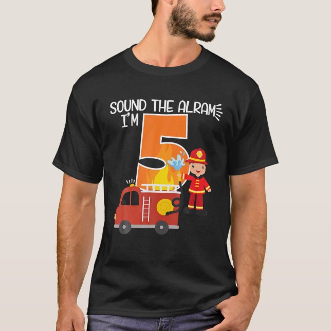 Camiseta Sonar El Alarma Bombero De Camión Bombero 5 T (Anverso)