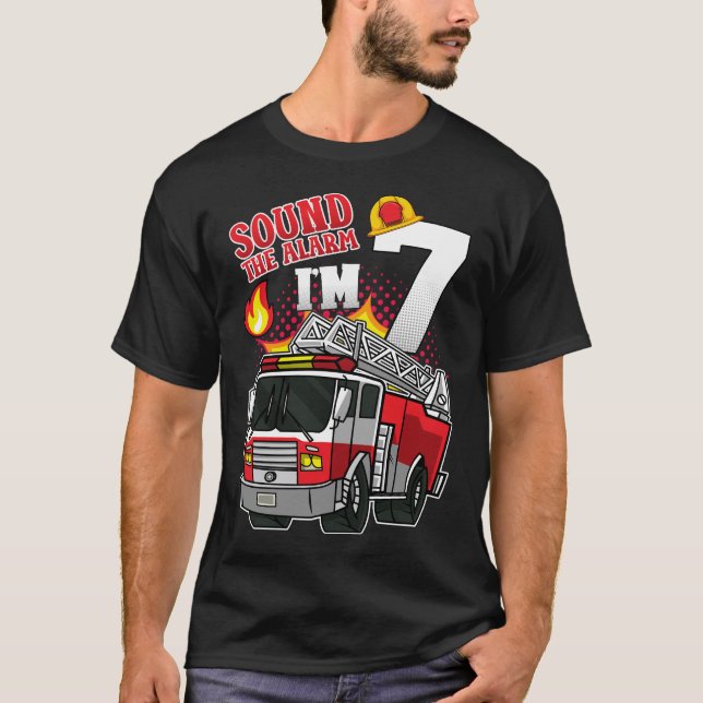Camiseta Sonar la alarma de los 7 hombres bomberos (Anverso)