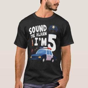 Camiseta Sonar la alarma es mi quinto cumpleaños de 5 años 