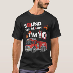 Camiseta Sonar La Alarma Soy 10 Pequeño Bombero 10 Bir