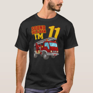 Camiseta Sonar la alarma soy 11 niños cumpleaños de camión