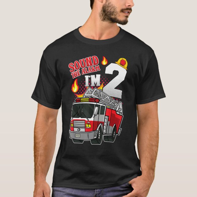 Camiseta Sonar La alarma Soy 2 Bombero De Bomberos Segundo (Anverso)