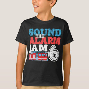 Camiseta Sonar la alarma, soy 6 bomberos cumpleaños
