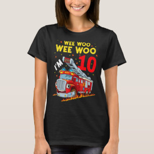 Camiseta Sonar la alarma, soy el coche de bomberos de 10 añ