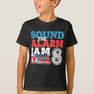 Camiseta Sonar la alarma, tengo 8 años de bombero