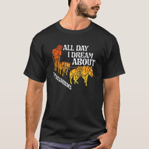 Camiseta Soñar Todo el Día Acerca de Mushing Perros de Tri