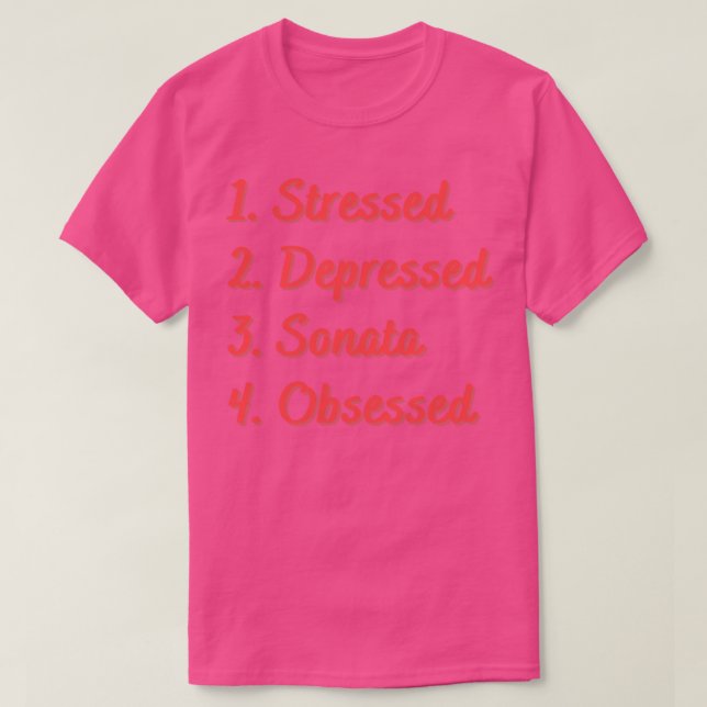 Camiseta Sonata Obsesionada Deprimida Estresada (Diseño del anverso)