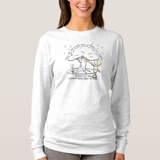 Camiseta Soñe en el Realidad-Pequeño muchacho, logotipo (Anverso)