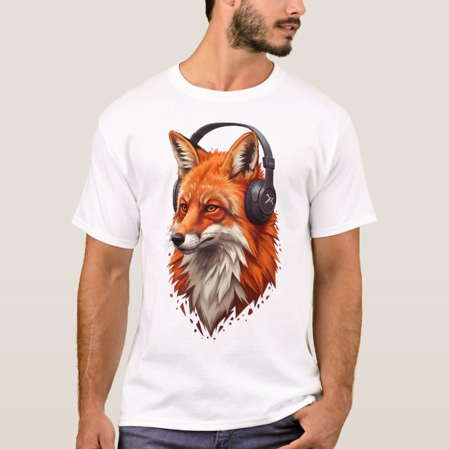 Camiseta Sonic Flame – Abstract Fox in Motion (Anverso)