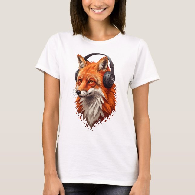 Camiseta Sonic Flame – Abstract Fox in Motion (Anverso)