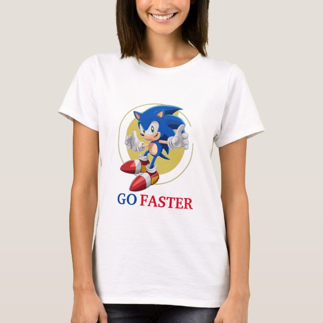 Camiseta Sonic Go más rápido (Anverso)