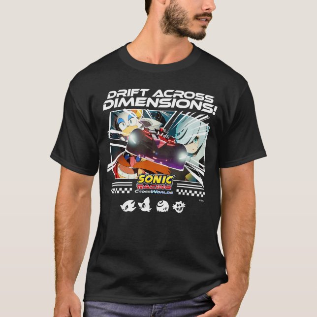 Camiseta Sonic Racing CrossWorlds Drift Group friends (Anverso)