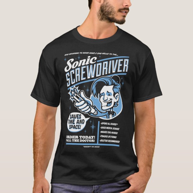 Camiseta Sonic Screwdriver Ad  retro (Anverso)