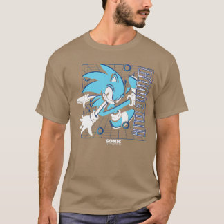 Camiseta Soniche Hedgehog Juego Activo Anillos Dorados Cuad