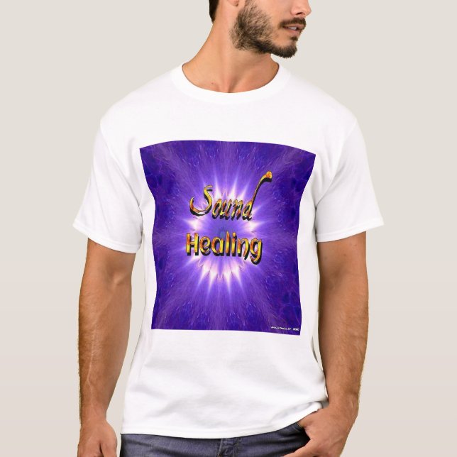 Camiseta Sonido curando la colorida geometría sagrada Manda (Anverso)