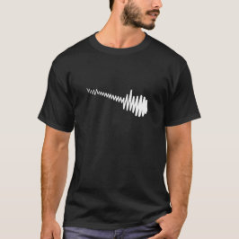 Camiseta Sonido de guitarra de forma de onda blanca y eléct