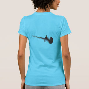 Camiseta Sonido de guitarra de forma de onda negro eléctric