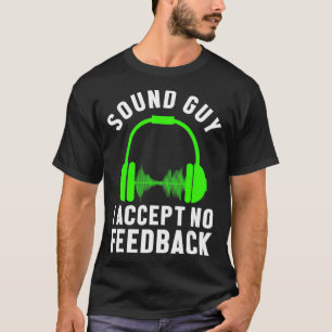 Camiseta Sonido Guy audífonos Hertz Voice Music Worker Nerd