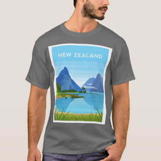 Camiseta Sonido Milford Peak Peak de Nueva Zelanda