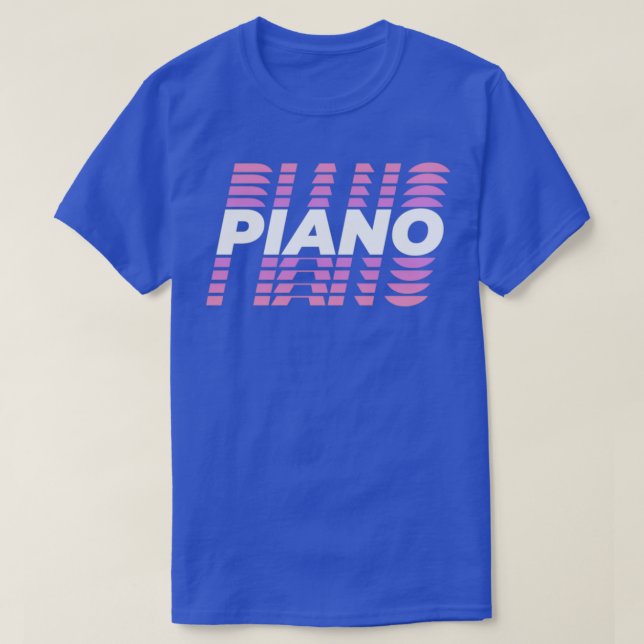 Camiseta Sonido musical de percusión de teclado de Piano In (Diseño del anverso)