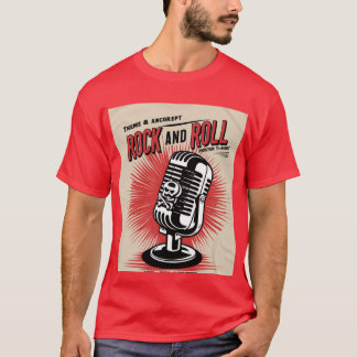 Camiseta "Sonido rebelde: Poster de rock de micrófono de ép