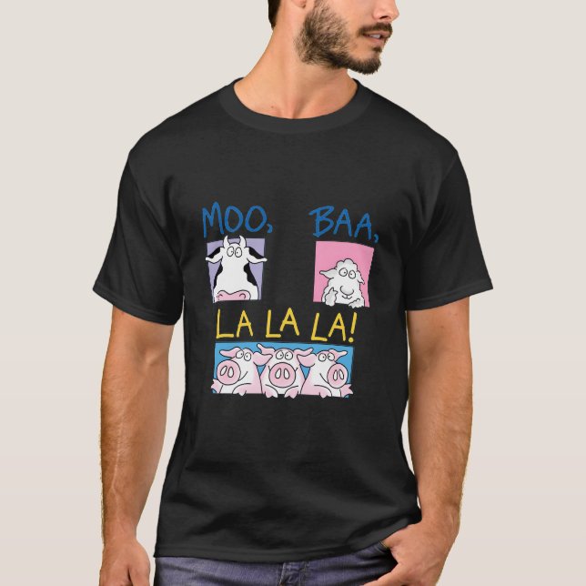 Camiseta Sonidos animales de Moo Baa La La La La (Anverso)