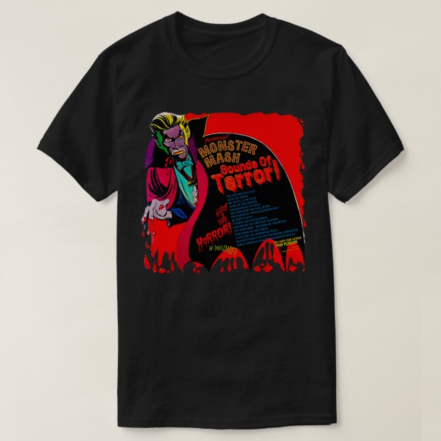 Camiseta Sonidos De Terror MONSTER MASH 1974 (Diseño del anverso)