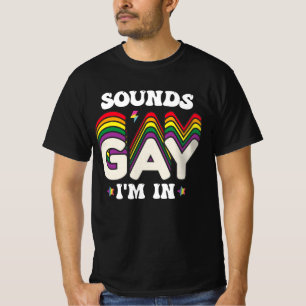 Camiseta Sonidos Orgullosos LGBT Groovy Me Gay