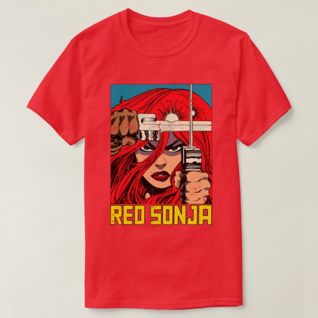 Camiseta Sonja roja vintage 1983 (Diseño del anverso)