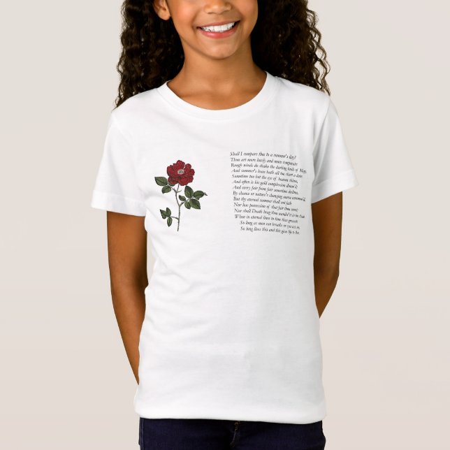 Camiseta Sonnet # 18 de William Shakespeare (Anverso)