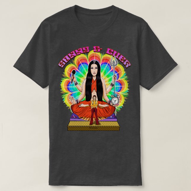 Camiseta Sonny y Cher Diosa Psicodélica (Diseño del anverso)