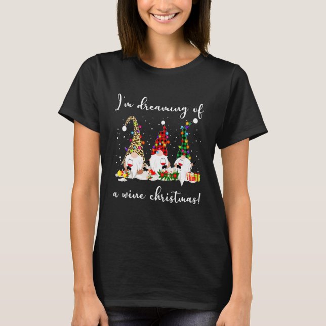 Camiseta Soño Con Un Vino Navidad De Vino Divertido Vino Gn (Anverso)