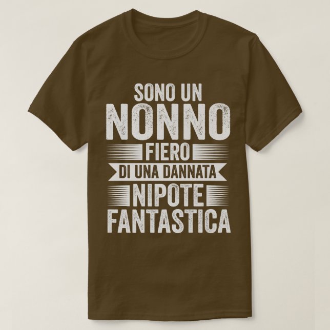Camiseta Sono un Nonno fiero di una nipote abuelo (Diseño del anverso)