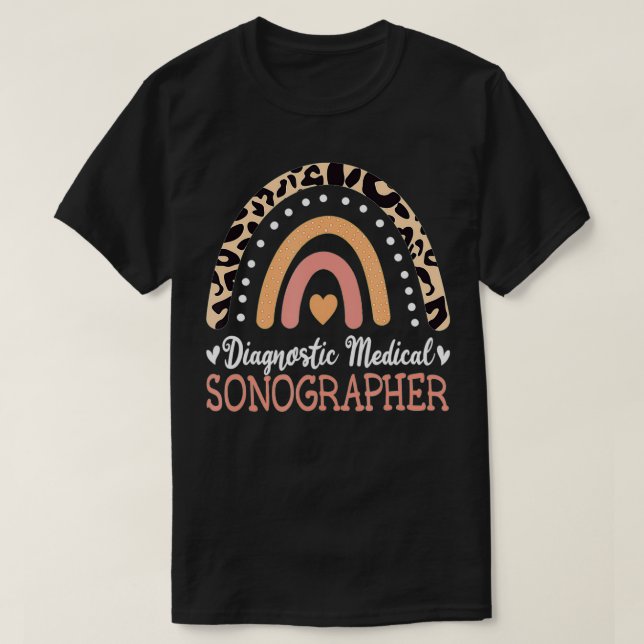 Camiseta Sonografía del arcoiris del sonógrafo médico de di (Diseño del anverso)