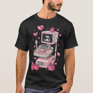 Camiseta Sonografista de lazo coqueta San Valentín Técnico 