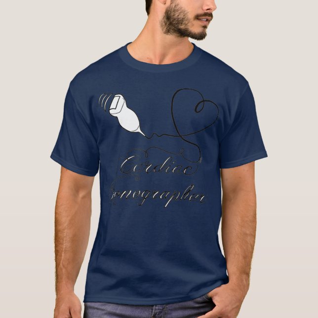 Camiseta Sonógrafo cardiaco Corazón médico para hombres niñ (Anverso)