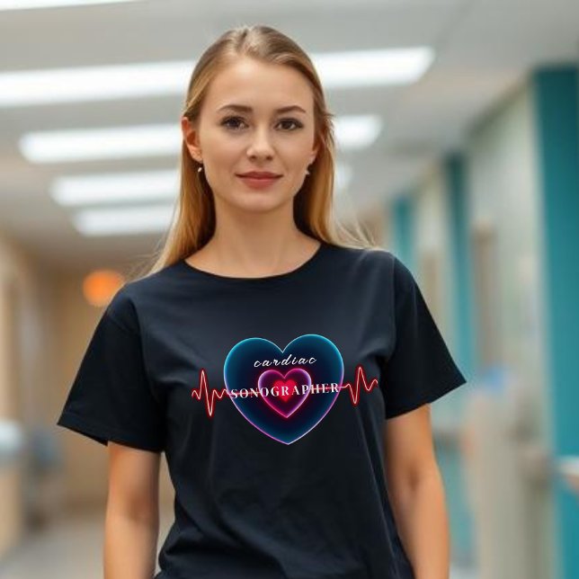 Camiseta Sonógrafo cardíaco | Echo Tech | latido (Cardiac Sonographer _ Echo Tech _ Heartbeat  T-Shirt )
