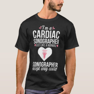 Camiseta Sonógrafo cardíaco Ultrasonido Sonógeno médico téc
