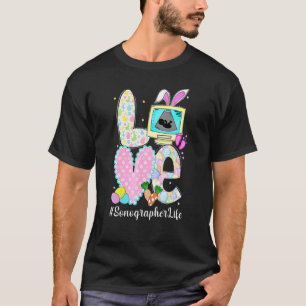 Camiseta Sonógrafo de amor lindo Vida Ultrasonido Tech Happ