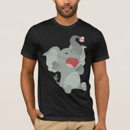 Camiseta soñolienta linda del elefante del dibujo