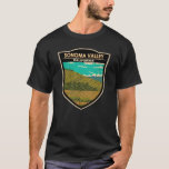 Camiseta Sonoma Valley California Travel Art Vintage<br><div class="desc">Valle de Sonoma en un estilo de arte vector. El condado de Sonoma es una importante región vinícola al norte de San Francisco. Cientos de viñedos,  desde pequeñas fincas de gestión familiar hasta bodegas internacionales,  se encuentran en medio de sus onduladas colinas y valles.</div>