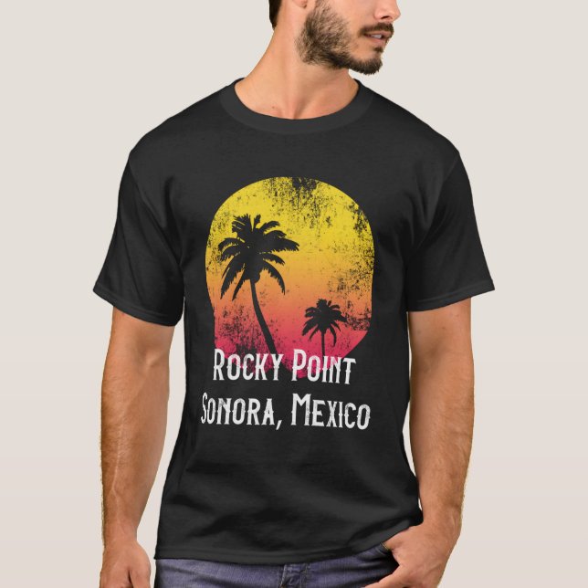 Camiseta Sonora de punto rocoso México Palm Tree (Anverso)