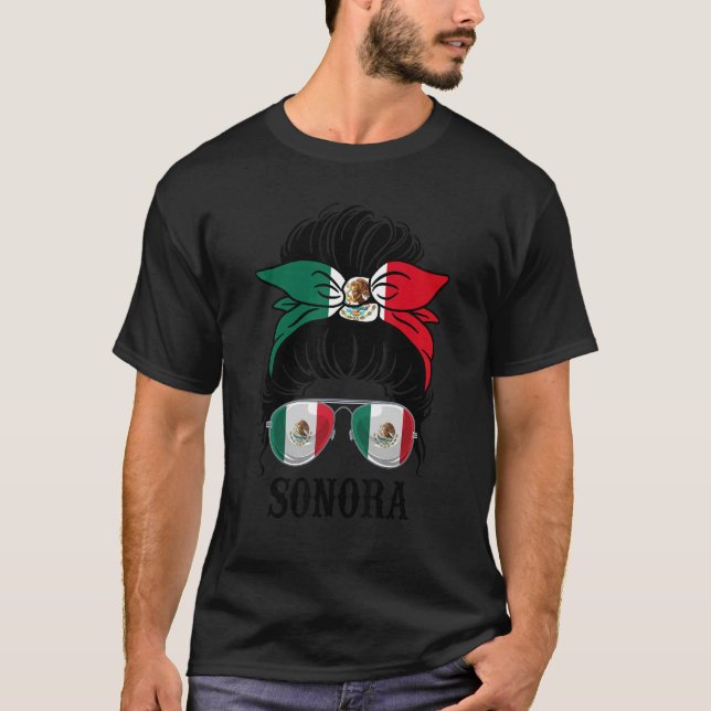 Camiseta Sonora México Orgullo Estado de Bandera Mexicana (Anverso)