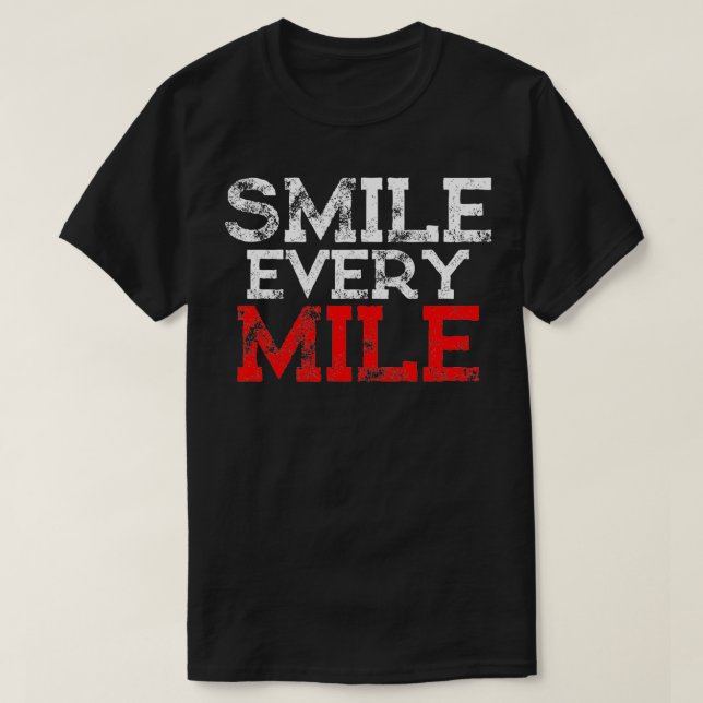 Camiseta Sonreir cada milla (Diseño del anverso)