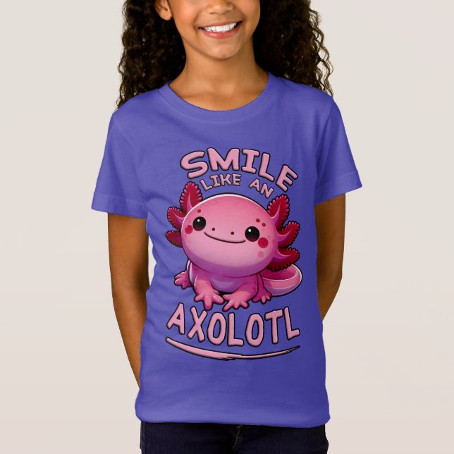 Camiseta Sonreír como Chicas de Axolotl (Anverso)