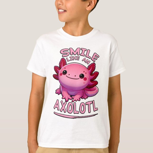 Camiseta Sonreir como un niño de Axolotl (Anverso)