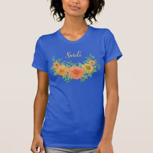 Camiseta Sonreír con flores