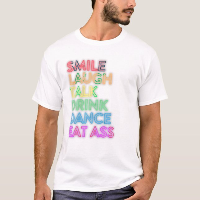 Camiseta Sonreir Lauder Talk Drink Dance (Anverso)