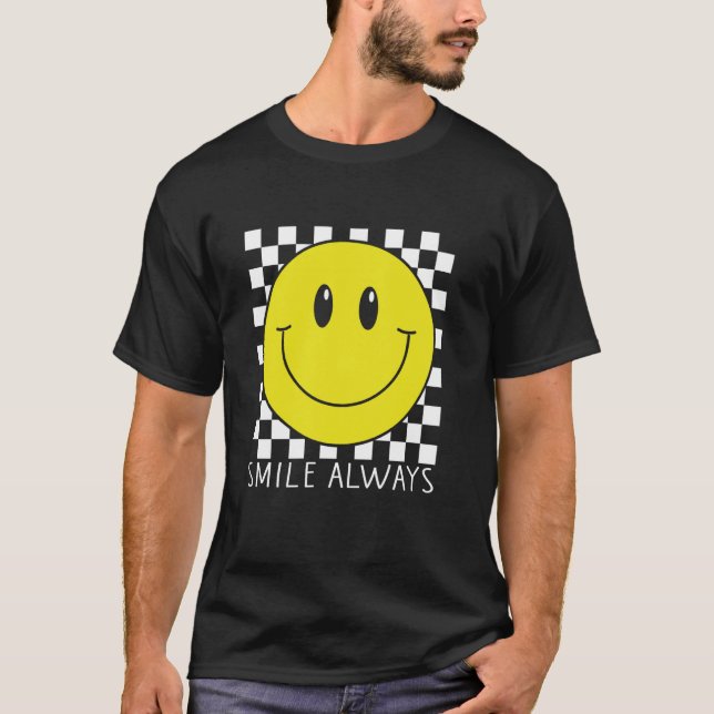 Camiseta Sonreír Siempre Con Amarillo Feliz Paz Sonriente C (Anverso)