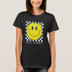 Camiseta Sonreír Siempre Con Amarillo Feliz Paz Sonriente C
